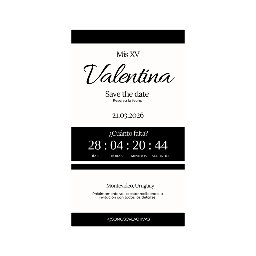 Save the Date Digital Minimalista