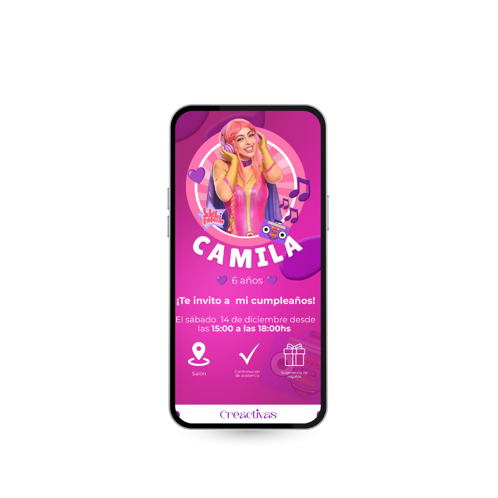 Invitación digital infantil – Luli Pampín
