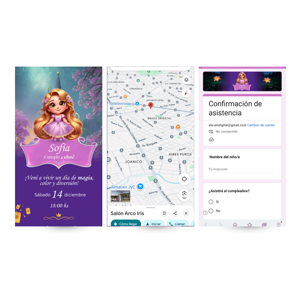 Invitación Digital Enredados Rapunzel – Infinity Premium