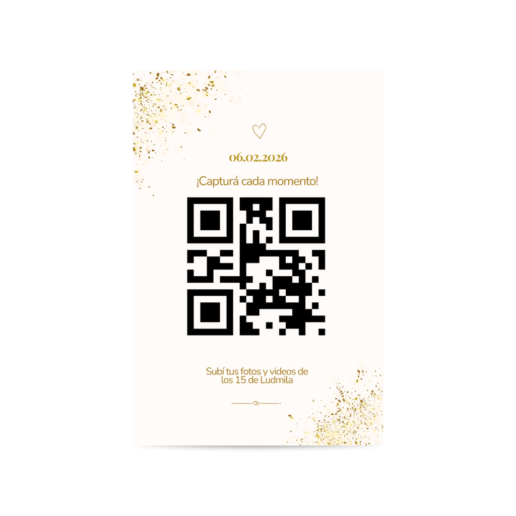 QR Imprimible para Álbum de Fotos – Evento XV