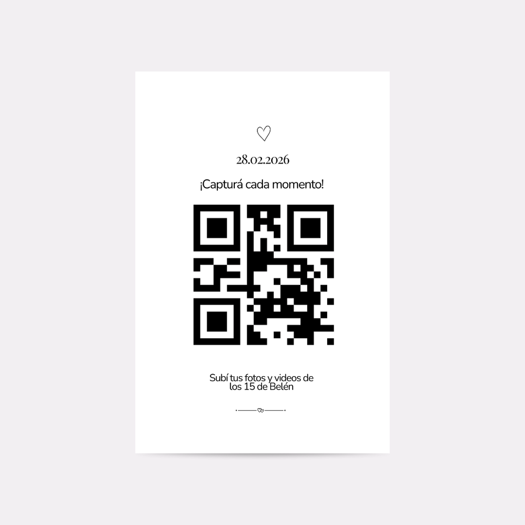 QR Imprimible para Álbum de Fotos – Evento XV