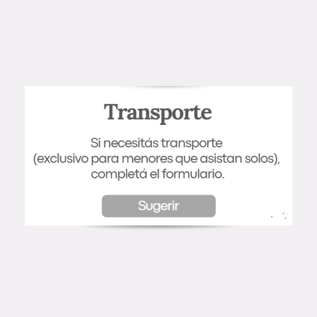 Extra Transporte – Botón + Formulario