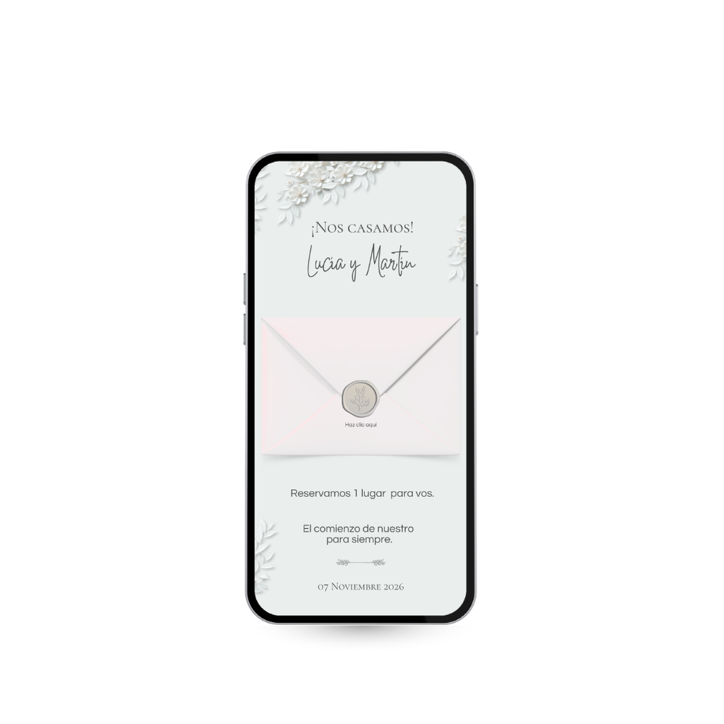 Invitación Digital para Casamiento Elegante | Modelo Alba