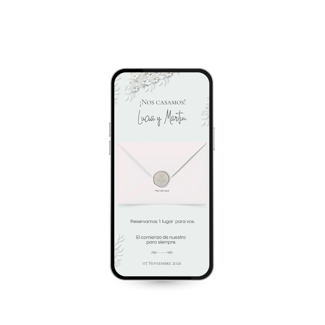 Invitación Digital para Casamiento Elegante | Modelo Alba