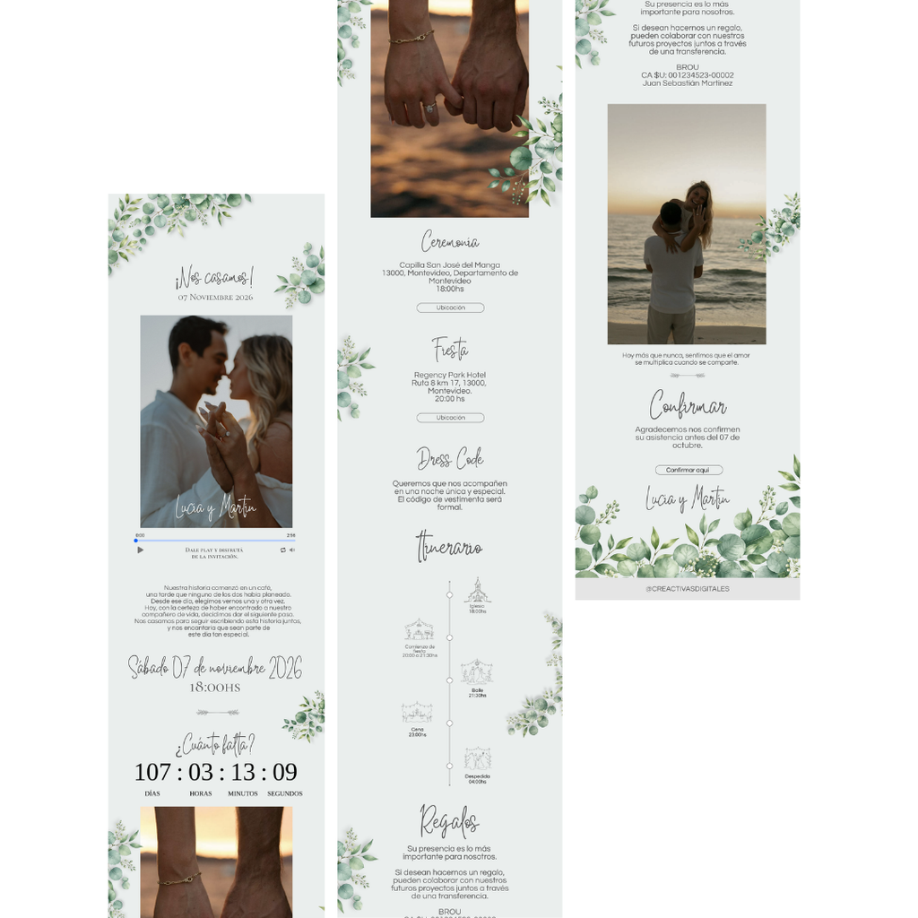 Invitación Digital para Casamiento Elegante | Modelo Alba