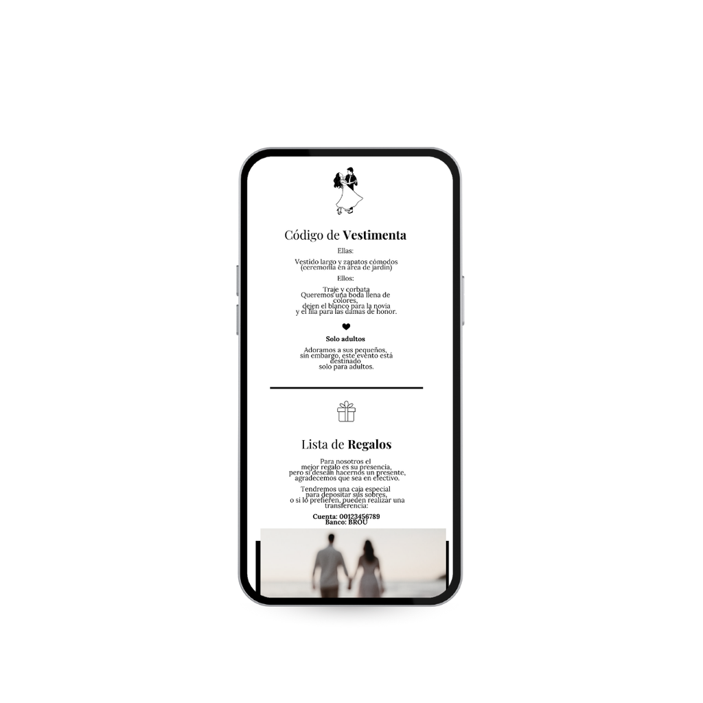 Invitación Digital Interactiva Vértice – Blanco & Negro