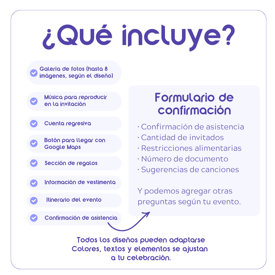Invitación Digital para Boda Elegante Modelo Brisa | Creactivas