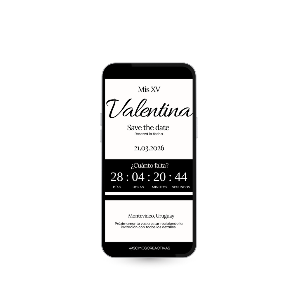 Save the Date Digital Minimalista