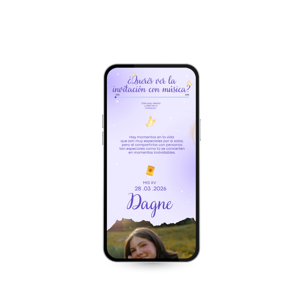 Invitación Digital Rapunzel – Experiencia Premium