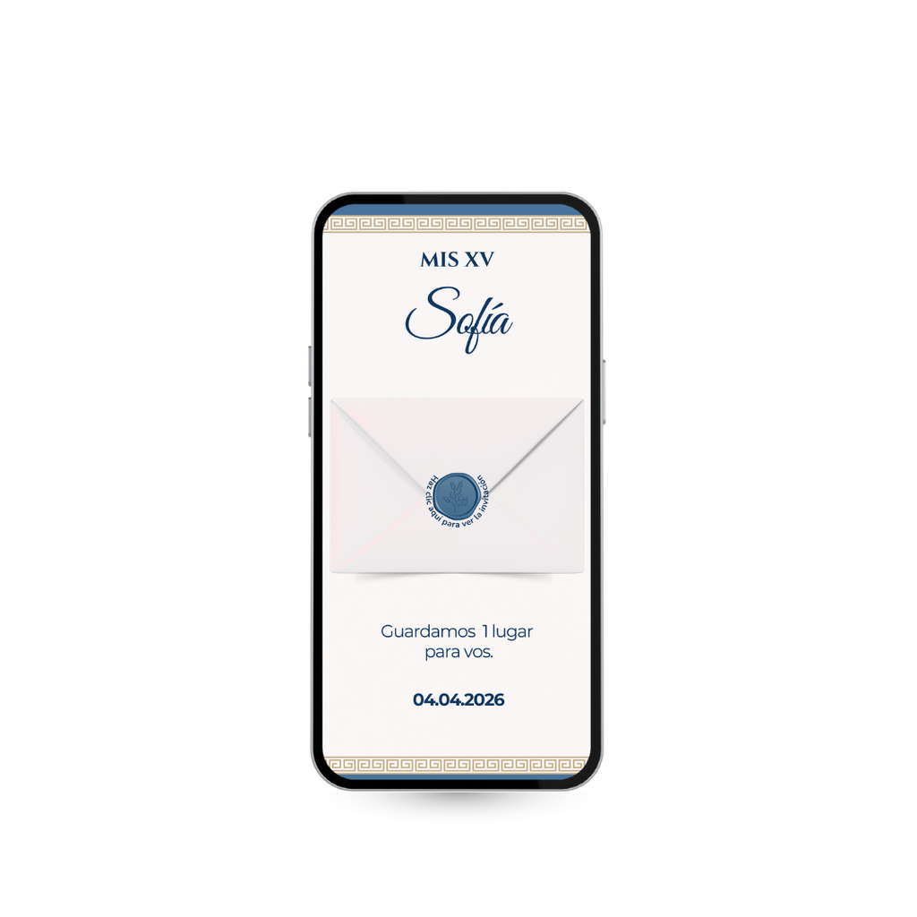 Invitación Digital Santorini – Experiencia Premium