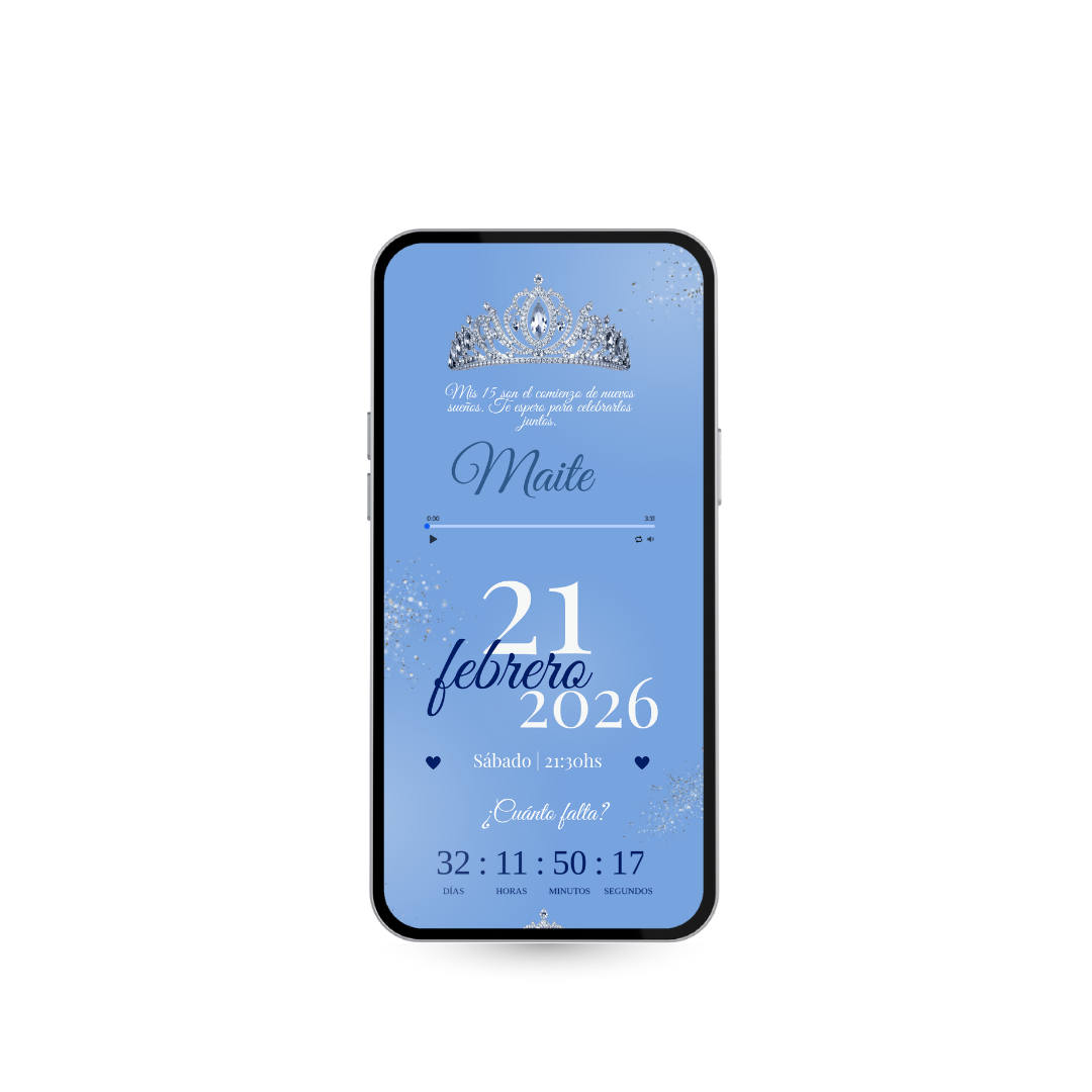 Invitación digital - Princesa