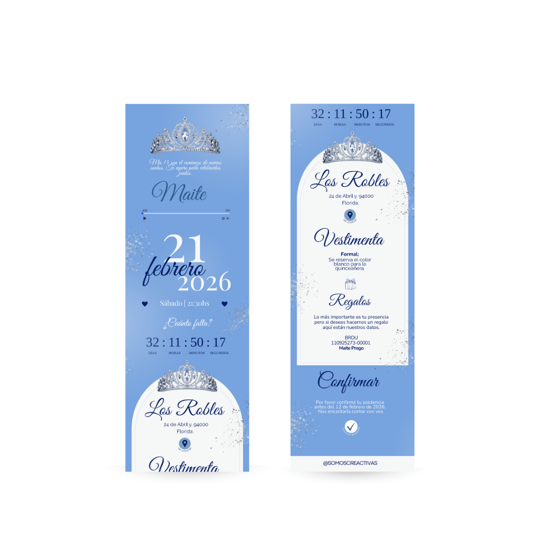 Invitación digital - Princesa