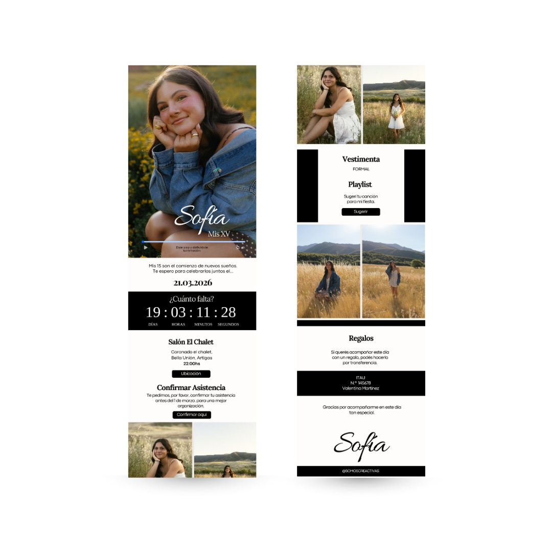 Invitación Digital Minimalista – Experiencia Premium