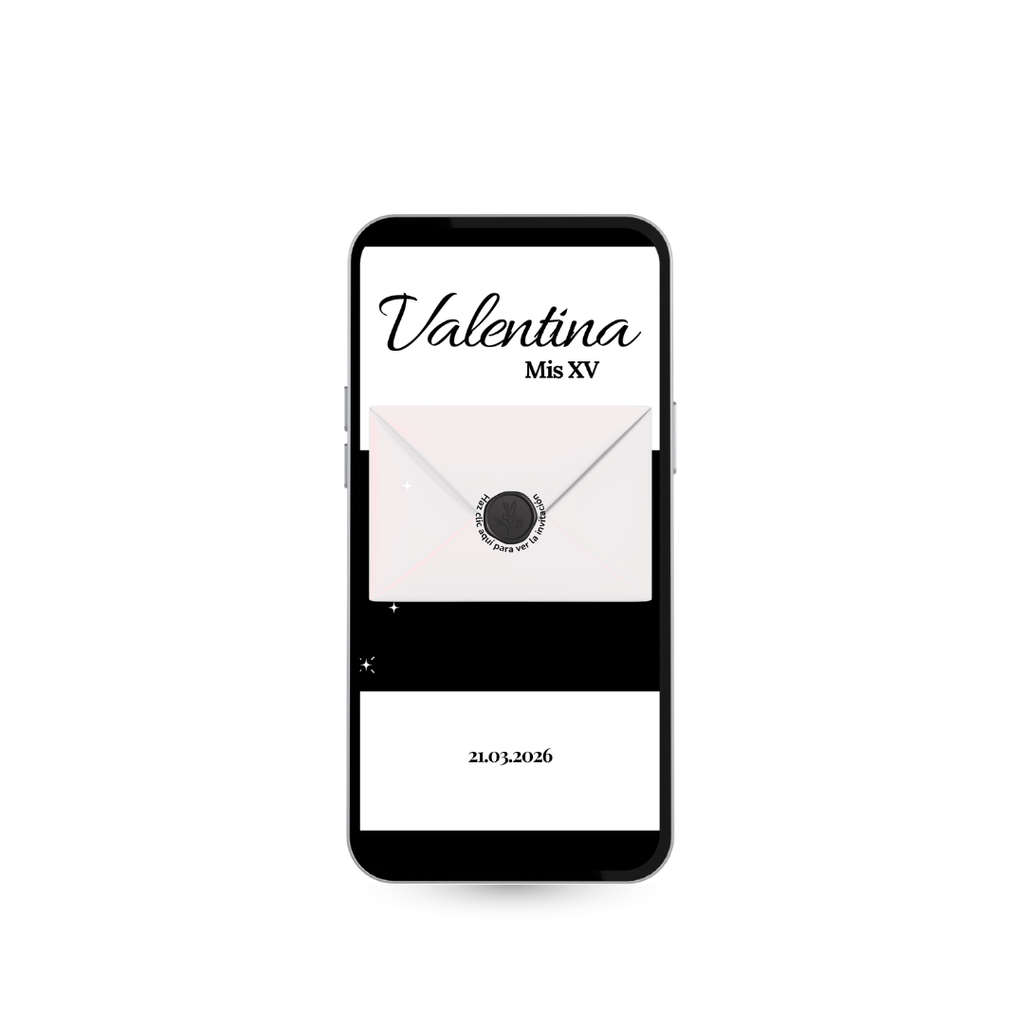 Invitación Digital Interactiva Minimalista – XV Años