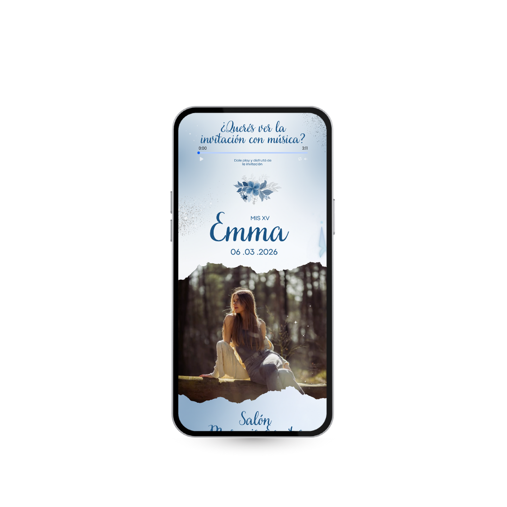 Invitación Digital Interactiva Cristal – XV Años