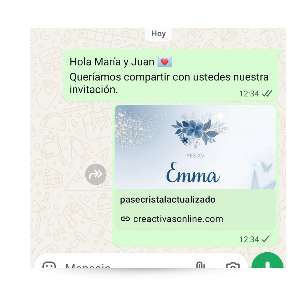 Invitación Digital Interactiva Cristal – XV Años