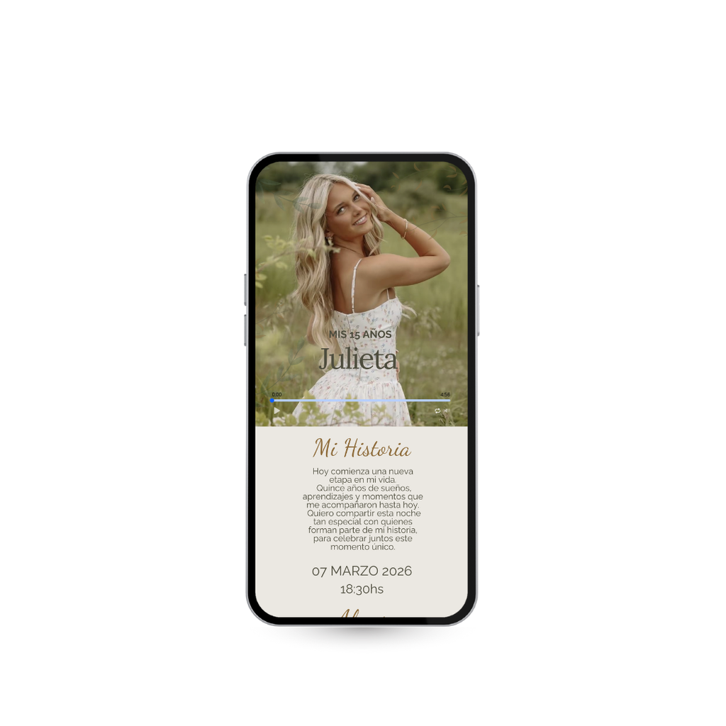 Invitación Digital de 15 Años – Lirio | Experiencia Premium