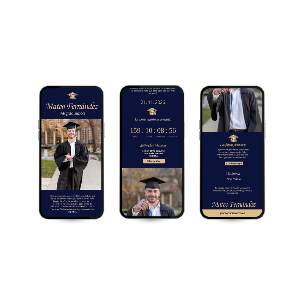 Invitación Digital de Graduación Élite