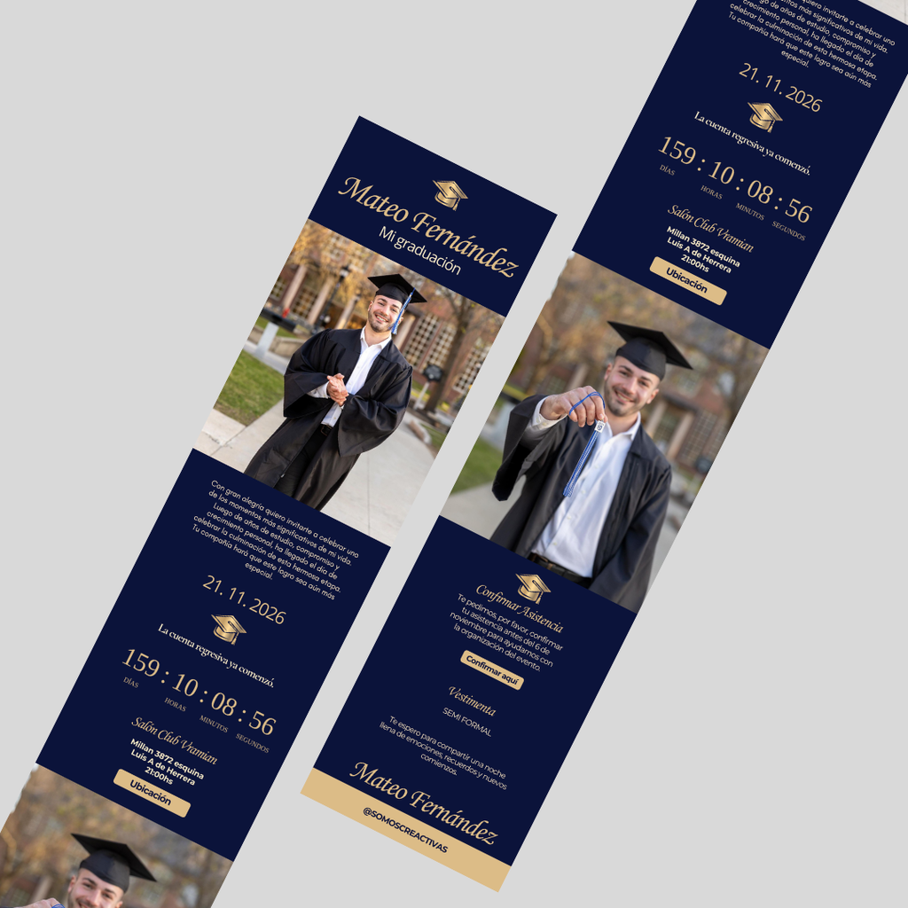 Invitación Digital de Graduación Élite