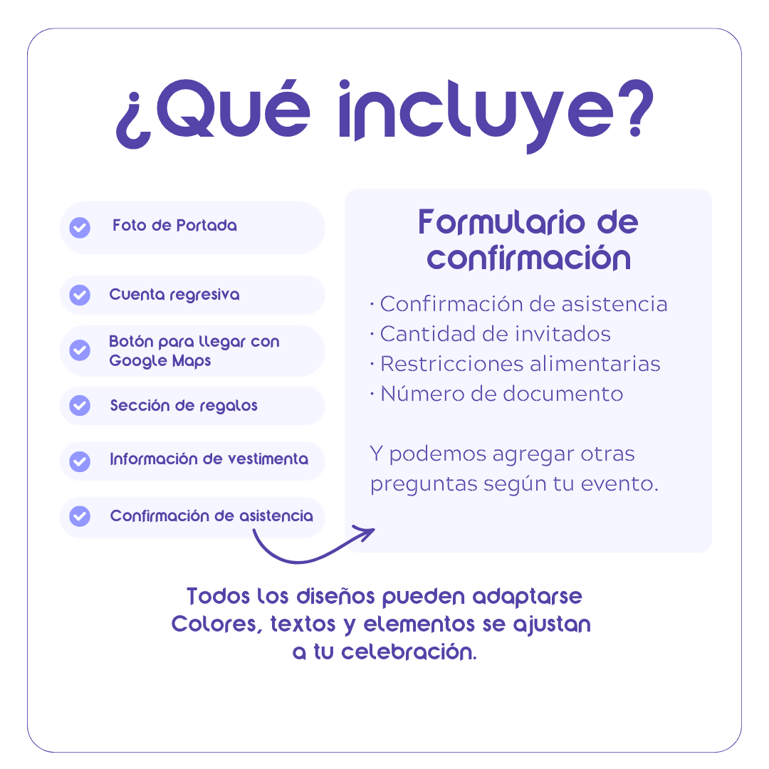 Invitación Digital Interactiva Minimalista – XV Años
