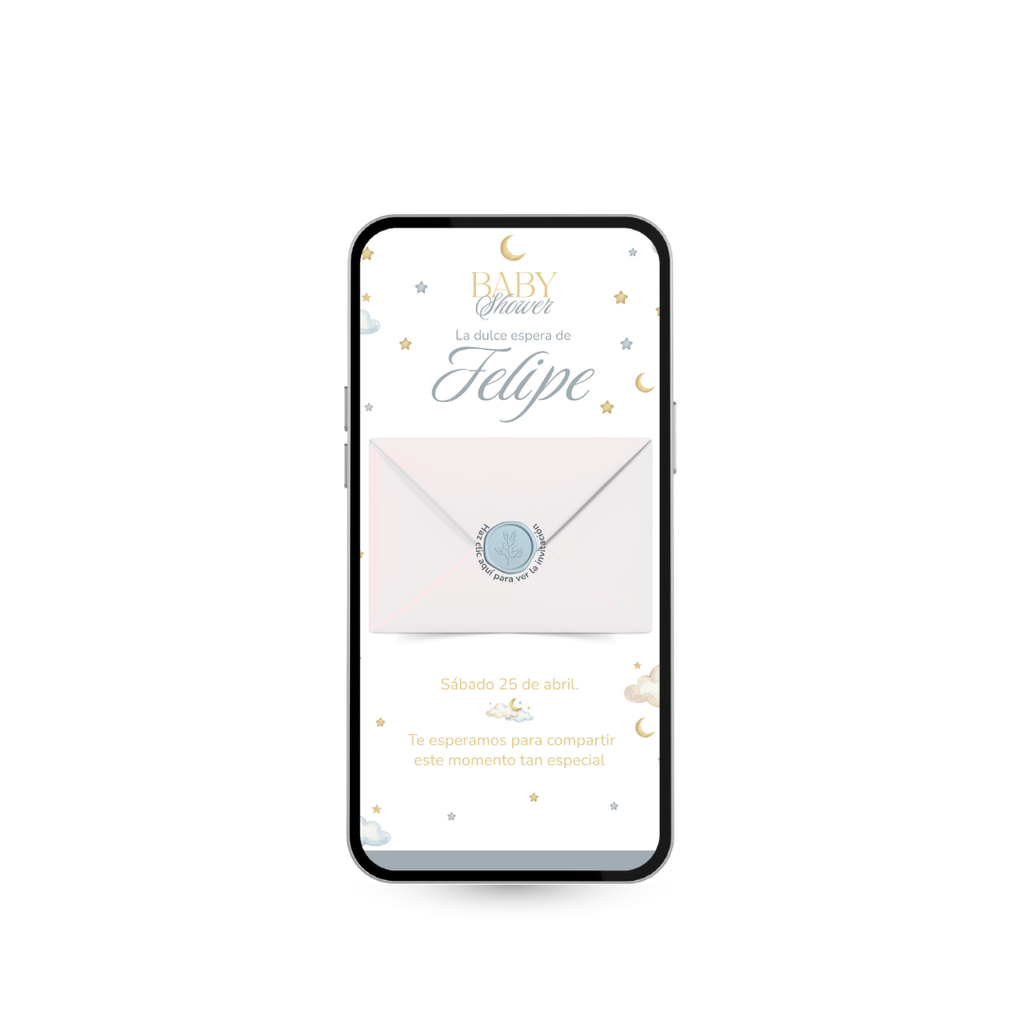 Invitación Digital Luna – Baby Shower