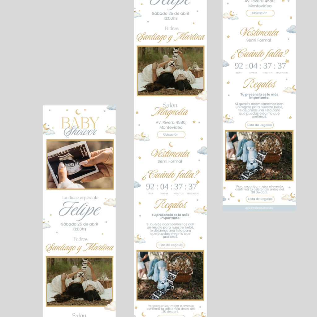 Invitación Digital Luna – Baby Shower