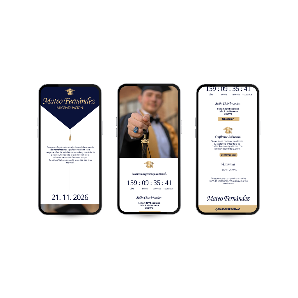 Invitación Digital de Graduación Magnus