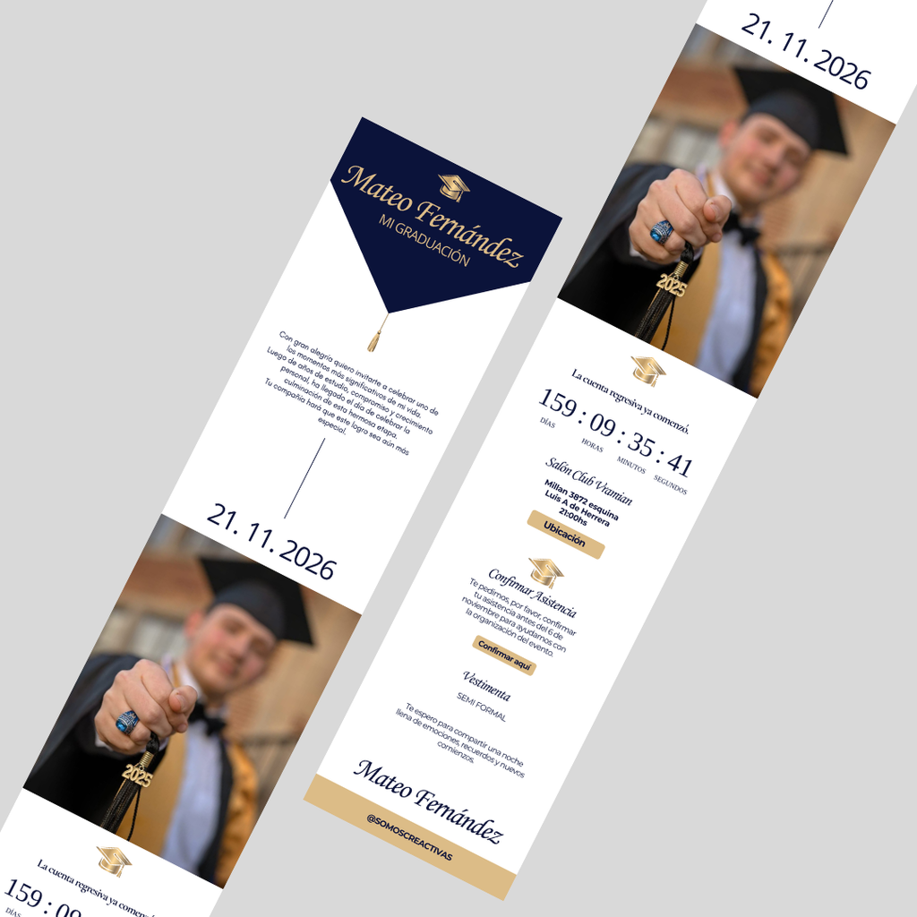 Invitación Digital de Graduación Magnus