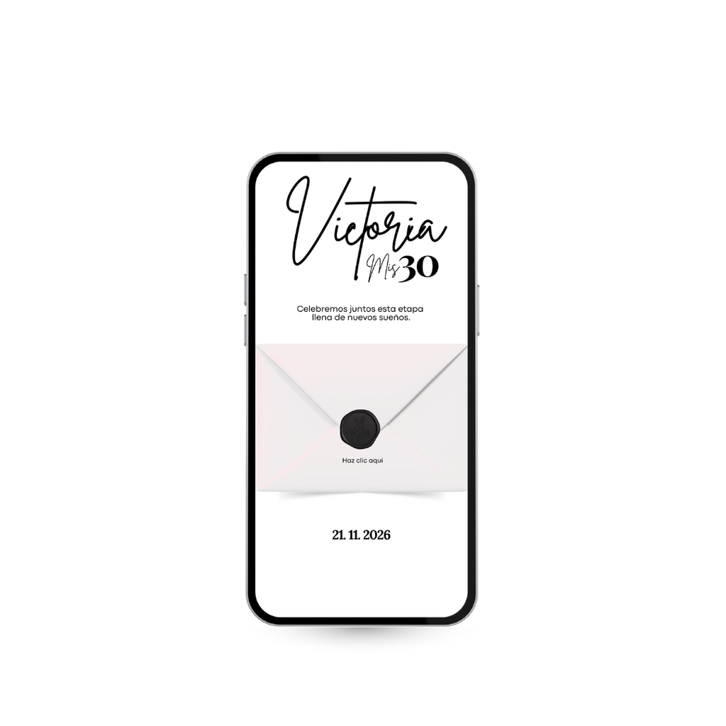 Invitación Digital 30 Años Milán | Elegante, Moderna y Personalizada