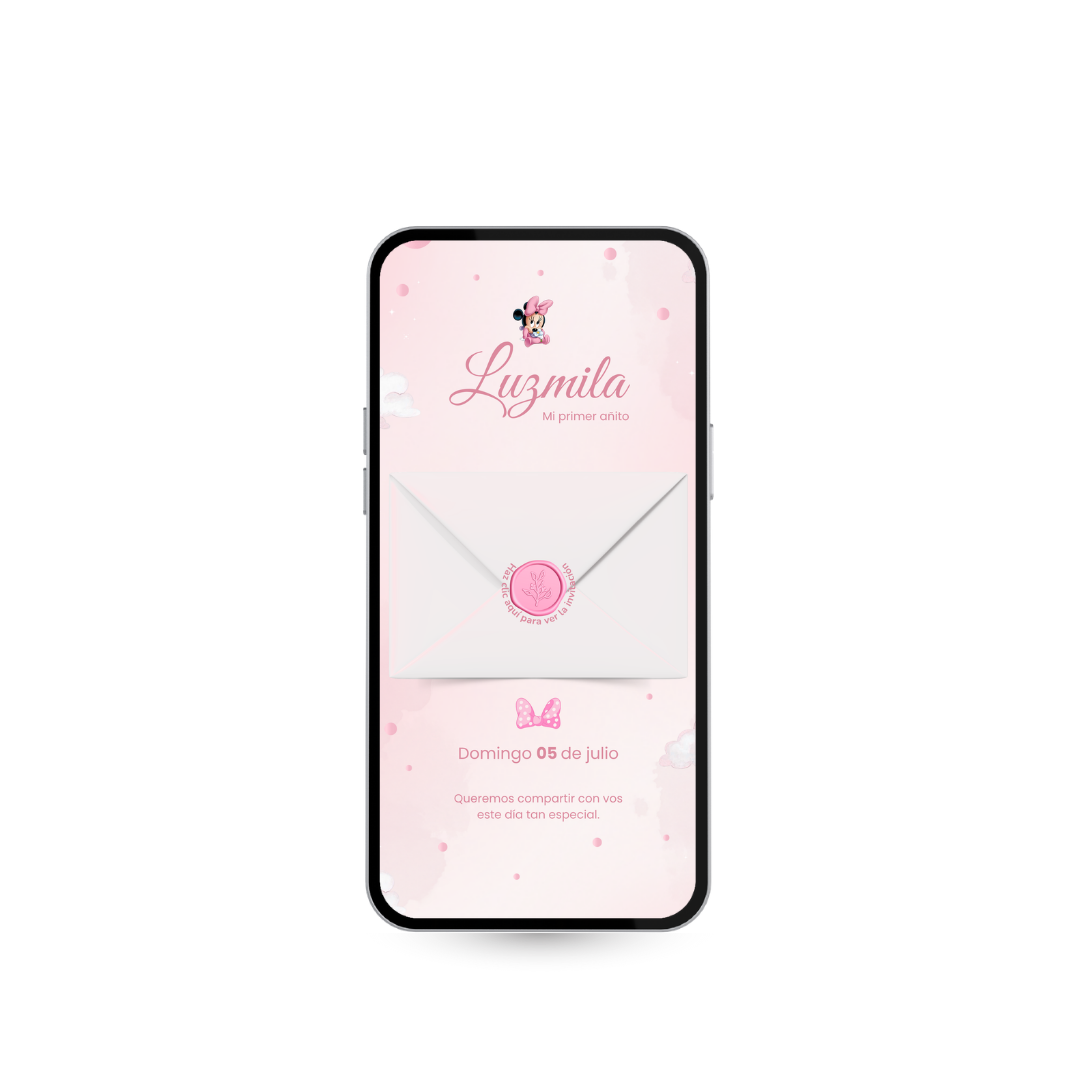 Invitación Digital Minnie – Experiencia Premium