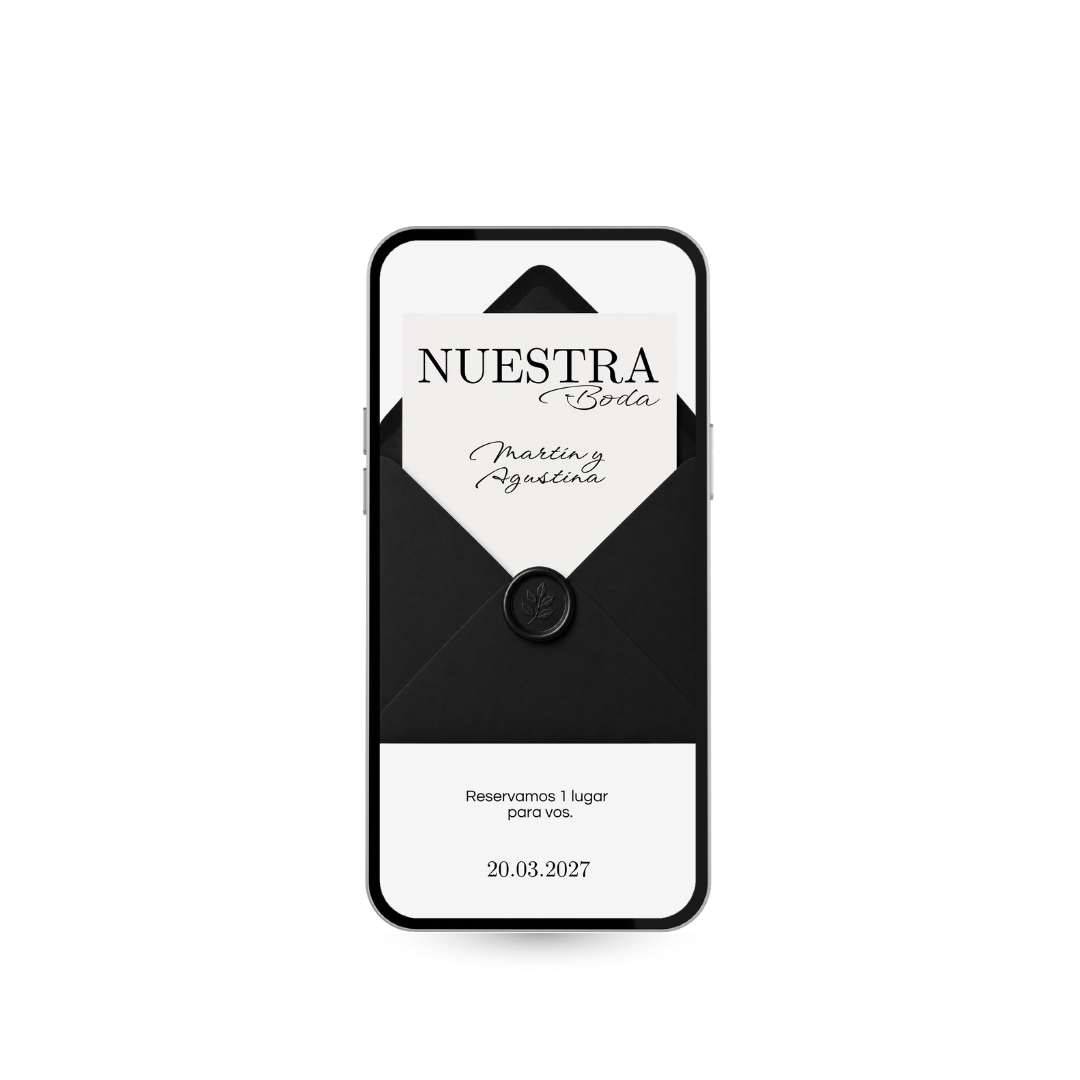 Invitación Digital para Boda Elegante Modelo Monet | Creactivas
