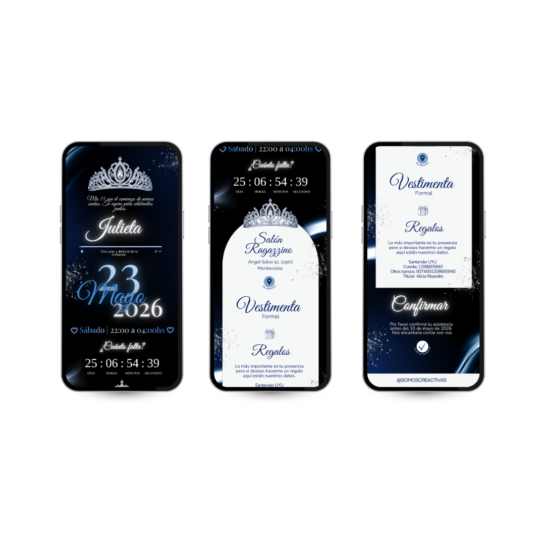 Invitación Digital Neon Crown – Experiencia Premium