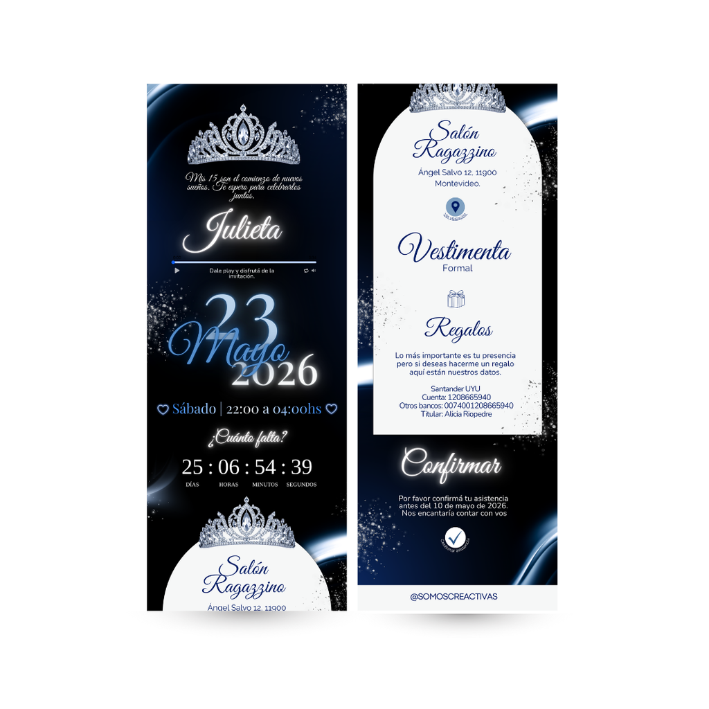 Invitación Digital Neon Crown – Experiencia Premium