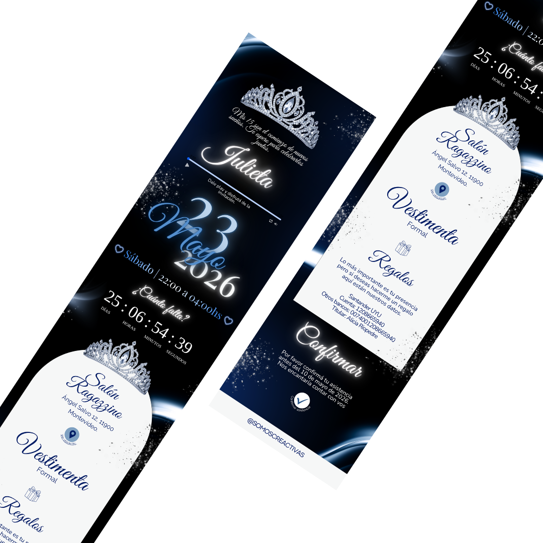 Invitación Digital Neon Crown – Experiencia Premium