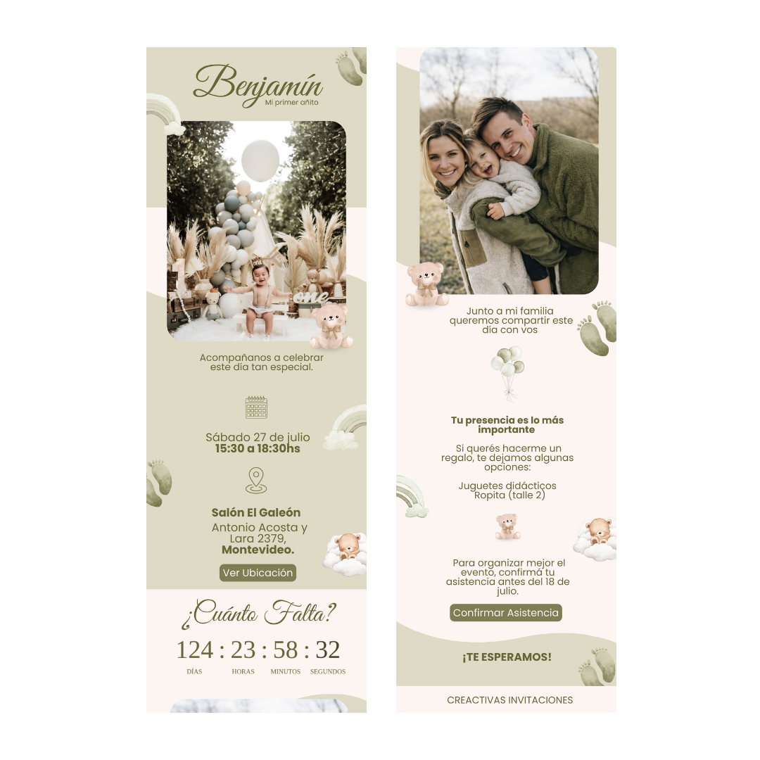 Invitación Digital Teddy Oliva – Experiencia Premium