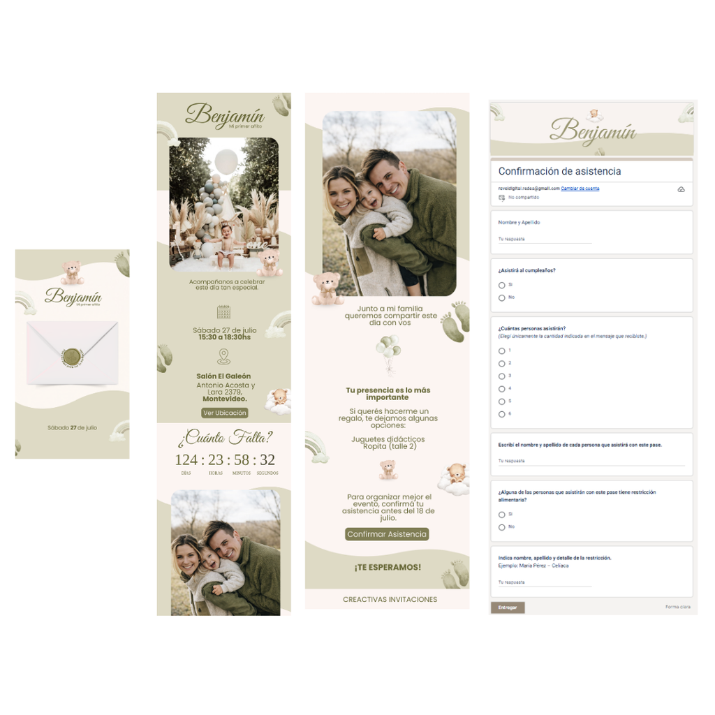 Invitación Digital Teddy Oliva – Experiencia Premium
