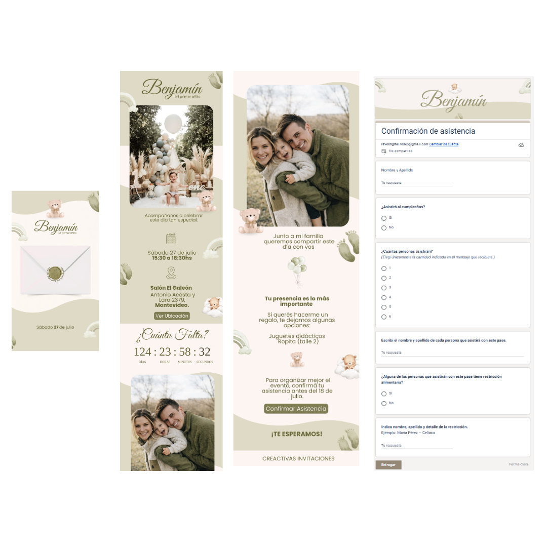 Invitación Digital Teddy Oliva – Experiencia Premium