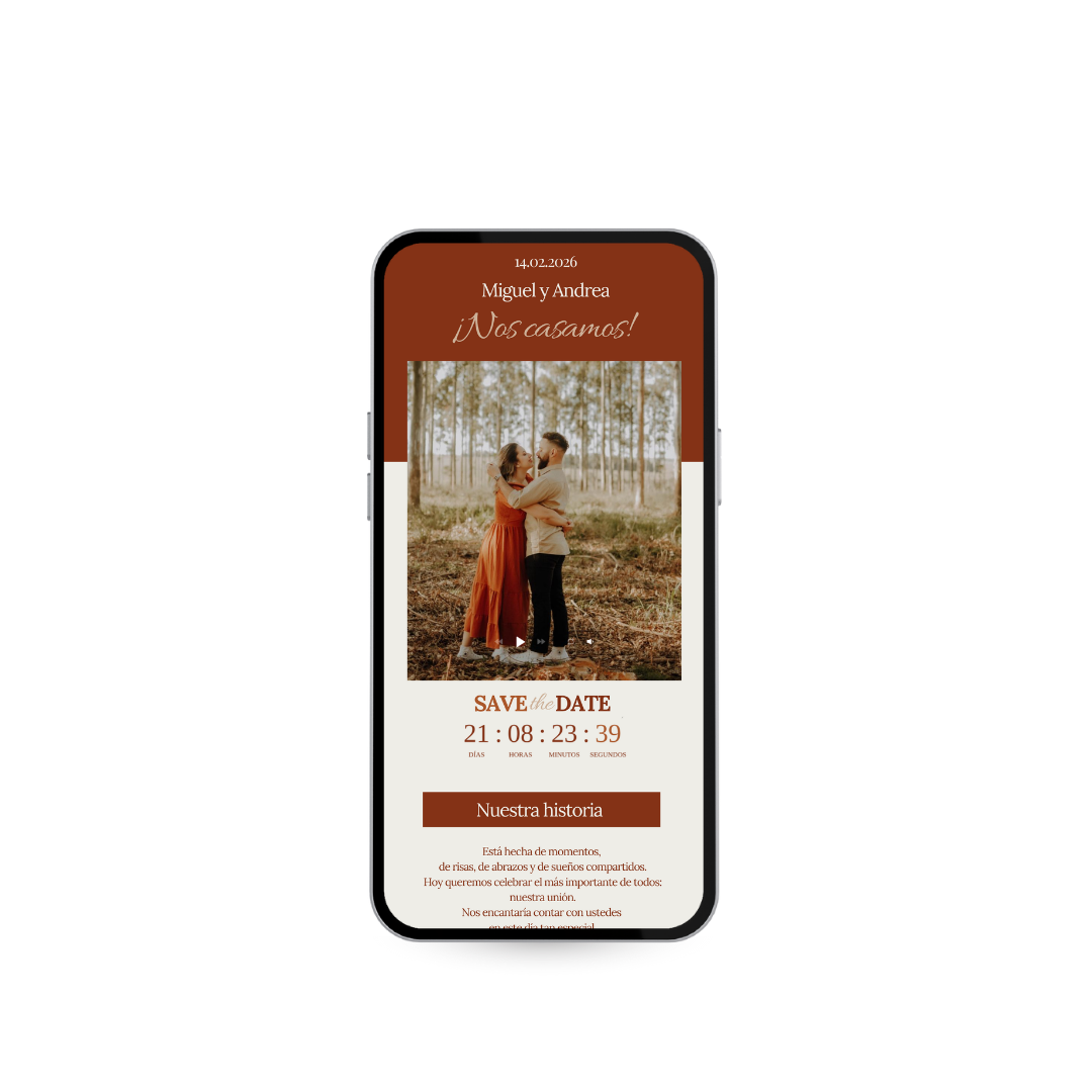 Invitación Digital Interactiva Vértice – Terracota