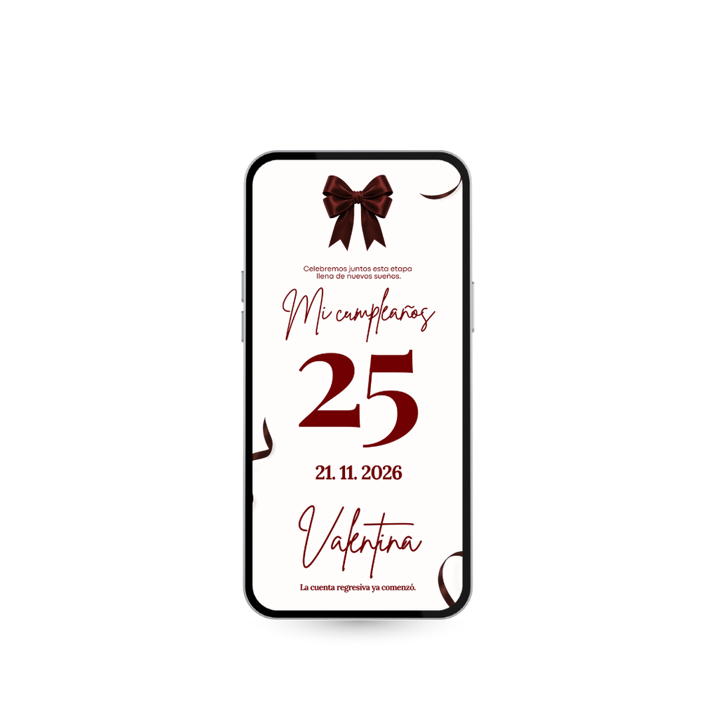 Invitación Digital Velvet | Invitación Web para Cumpleaños