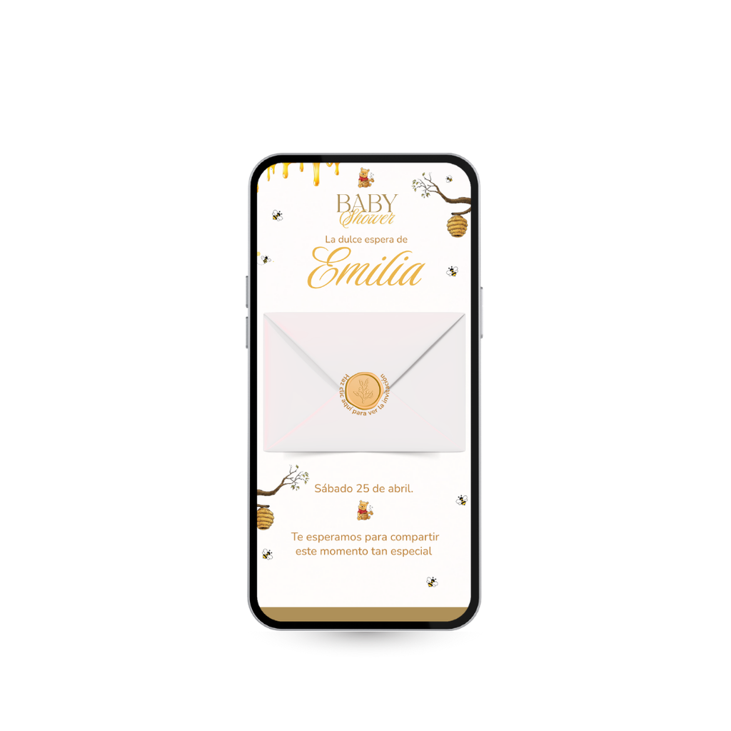 Invitación Digital Winnie – Baby Shower