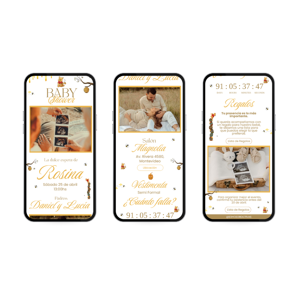 Invitación Digital Winnie – Baby Shower