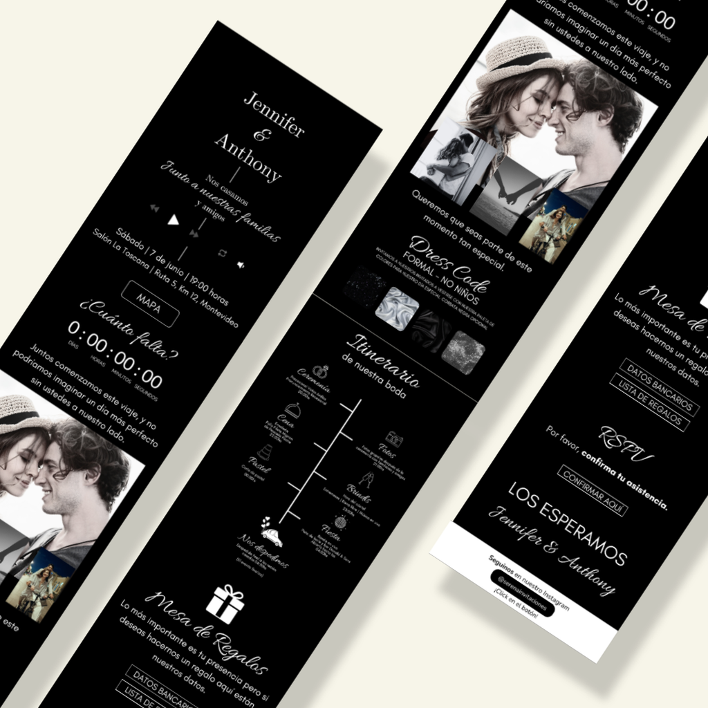 Invitación digital Premium – Noir