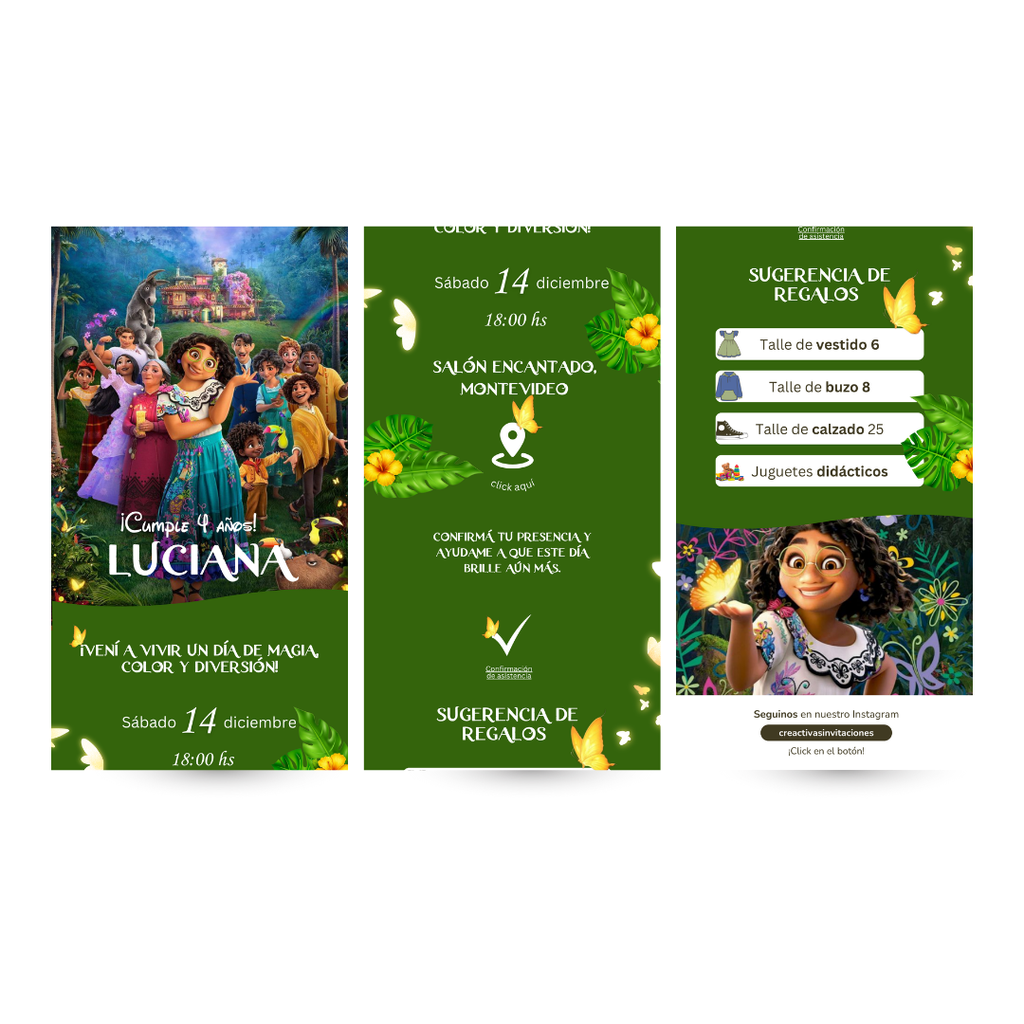 Invitación Digital Encanto – Infinity Web Premium