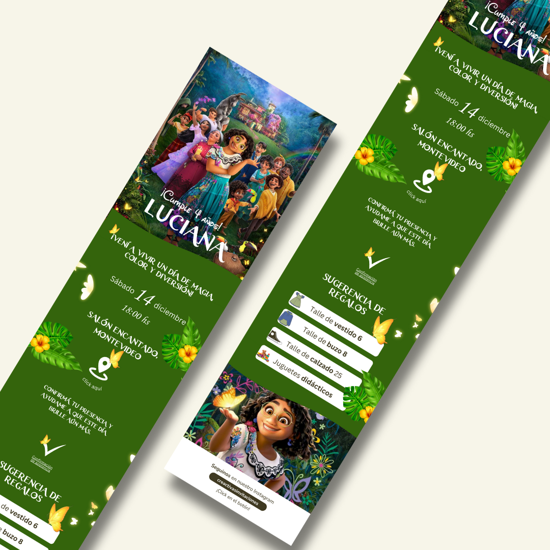 Invitación Digital Encanto – Infinity Web Premium
