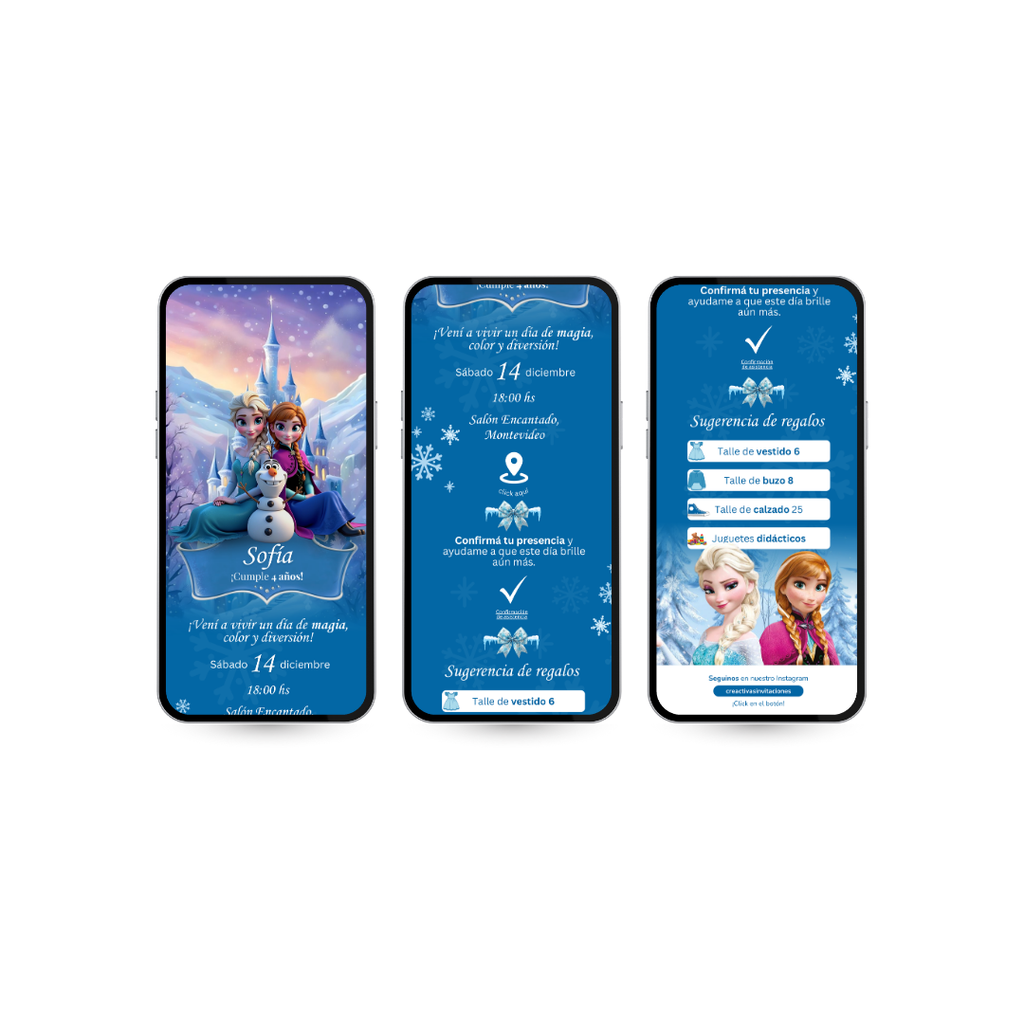 Invitación Digital Frozen – Infinity Web