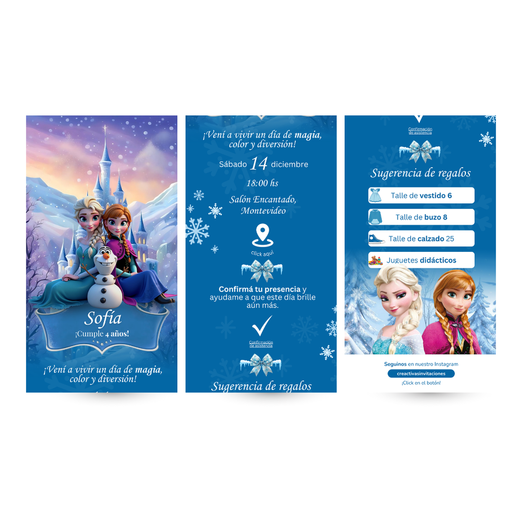 Invitación Digital Frozen – Infinity Web