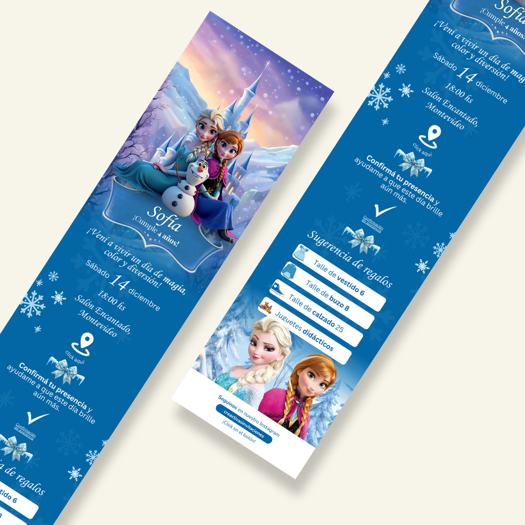 Invitación Digital Frozen – Infinity Web