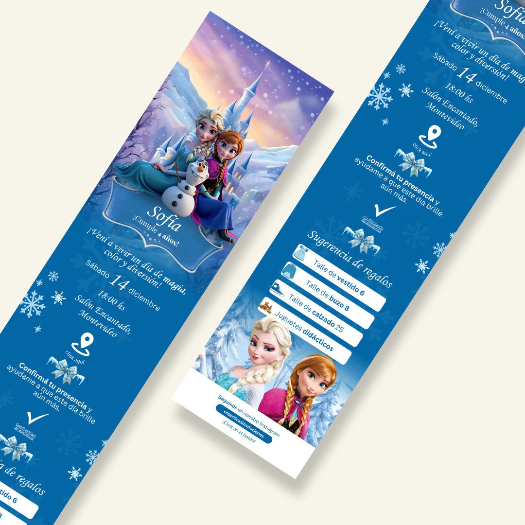 Invitación Digital Frozen – Infinity Web