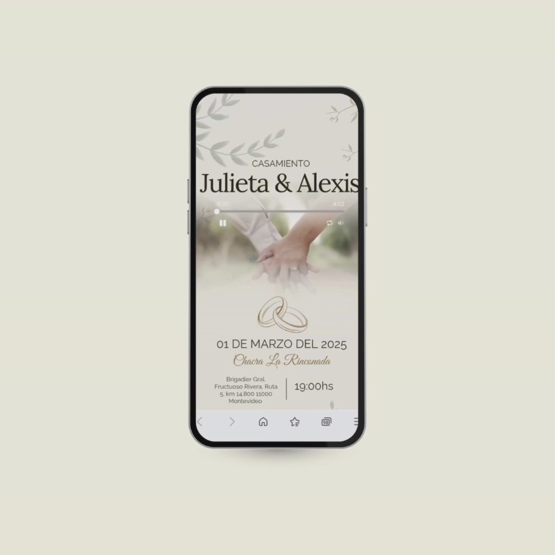 Invitación digital – Lirio