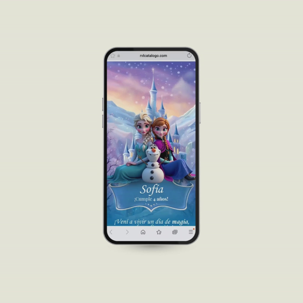 Invitación Digital Frozen – Infinity Web